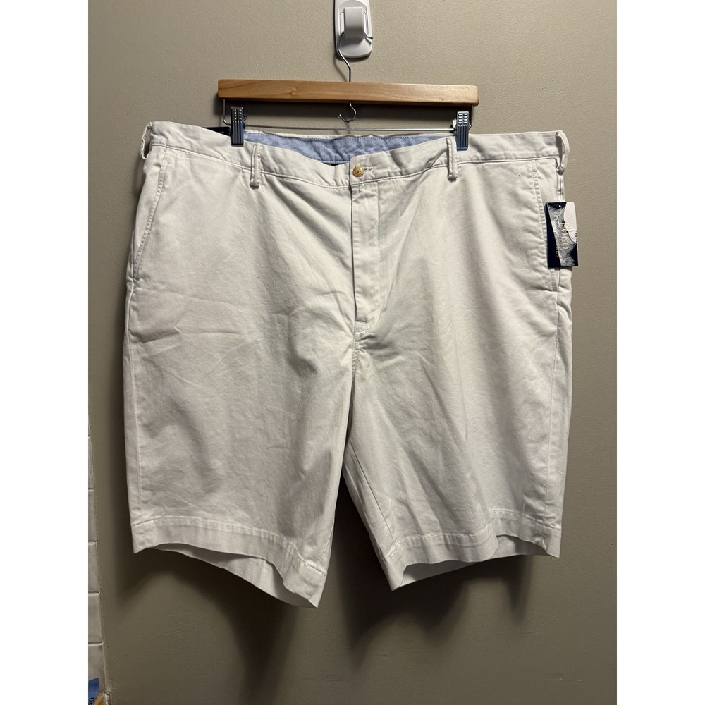 Polo Ralph Lauren Flat Front Classic Fit White Stretch Twill Shorts Size 44 NWT